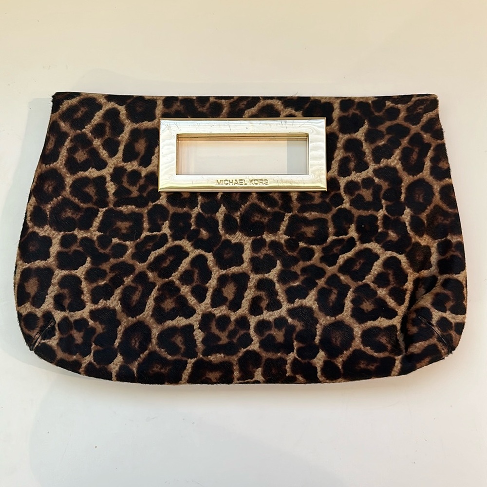 Michael Kors Leopard Print Clutch